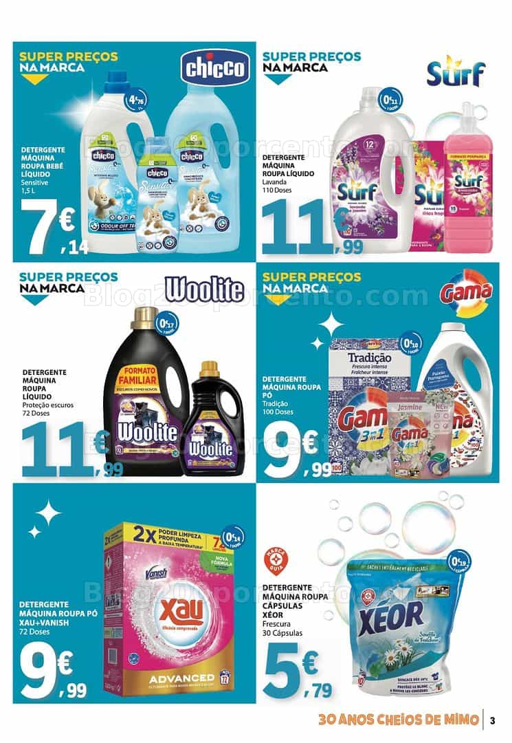 Antevisão Folheto E-LECLERC Limpeza Promoções de 3 a 15 março